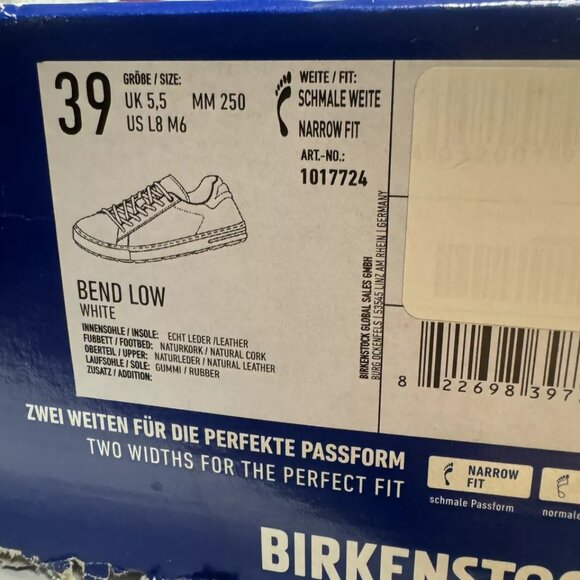 Birkenstock Womens Bend Low Sneaker White EU39 N US8 - Picture 6 of 6